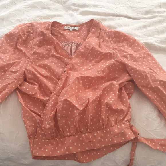 Madewell Cotton Wrap Top in Star Scatter - Picture 5 of 5
